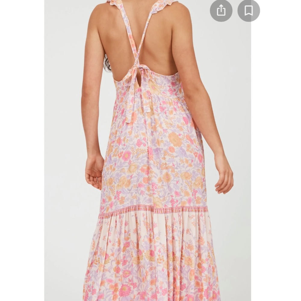 Arnhem Sophia MIdi Strappy Peony Dress - Picture 10 of 16